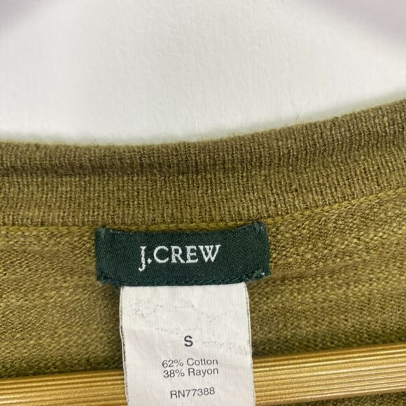 J. Crew Green Military Style Gold Button Cardigan - Picture 4 of 8